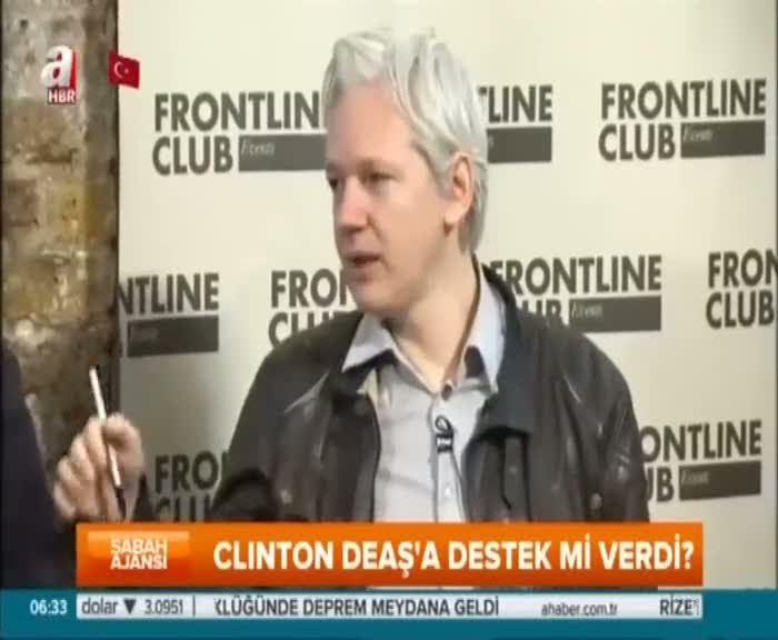 Julian Assange Clinton’ın, Suriye’de DEAŞ’ı silahlandırdı