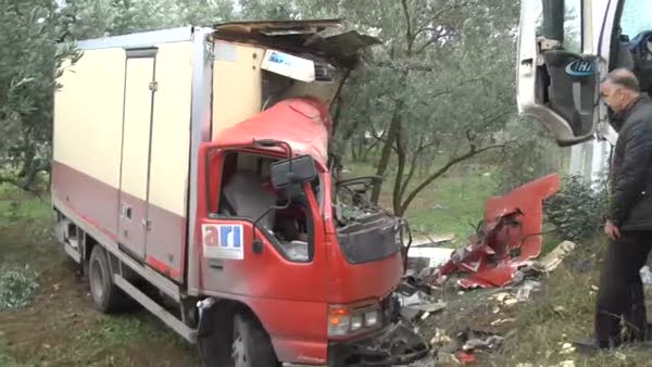 İki kamyonun çarpıştığı kazada 1 kişi öldü
