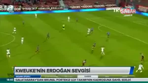 Çaykur Rizespor'un golcüsü Kweuke'nin Erdoğan sevgisi