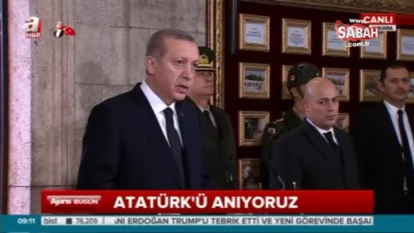 Cumhurbaşkanı Erdoğan Anıtkabir Özel Defteri'ni imzaladı