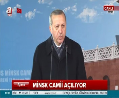 Cumhurbaşkanı Erdoğan Belarus'ta Minsk Camii'ni açtı