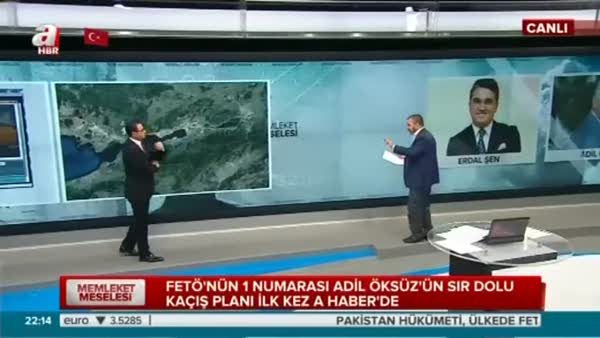 Adil Öksüz'ün kaçış haritasını yayınladı