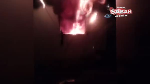 Suriyeli ailenin kaldığı 4 katlı binada korkutan yangın