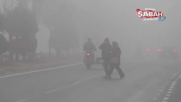 Mardin’de yoğun sis... Görüş mesafesinin 10 metreye düştüğü kentte, uçak seferleri iptal edildi