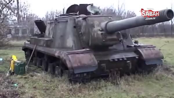 Onlarca yıl sonra bile hala çalışan ISU-152 tank avcısı