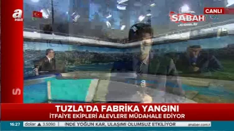 Tuzla'da fabrikada yangını