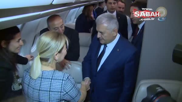 Başbakan Yıldırım basın mensuplarına uçakta açıklamalarda bulundu