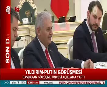 Putin ve Yıldırım görüşmesi sona erdi