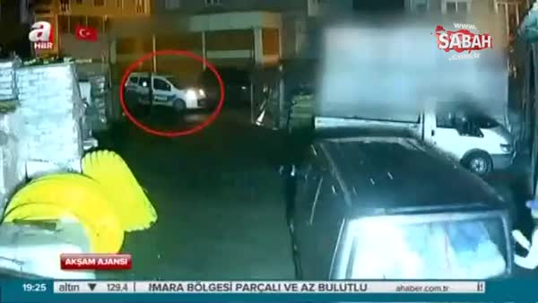 Hırsızların polisin gözü önünde kaçışı kamerada
