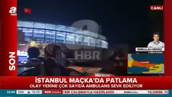 İstanbul'da Maçka Parkı yakınında gerçekleşen patlamadan ilk görüntüler