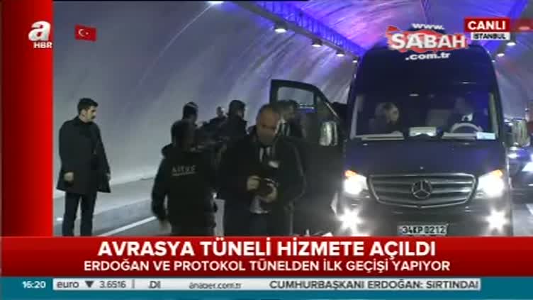 Cumhurbaşkanı Erdoğan Avrasya Tüneli'nin ortasında