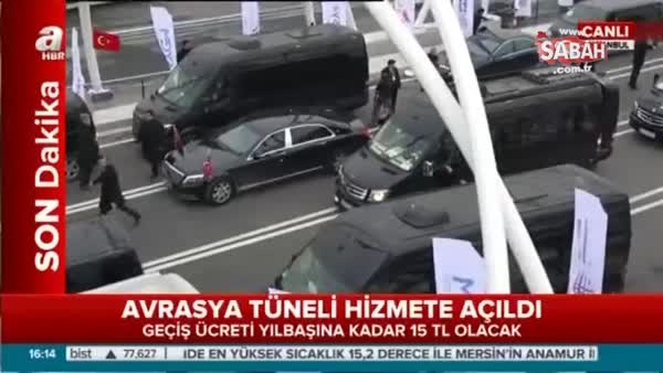 Avrasya Tüneli'nden ilk geçişi Cumhurbaşkanı Erdoğan yaptı