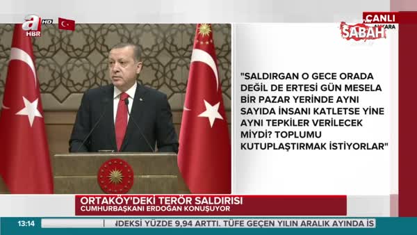 Erdoğan Herkesin özgürlük alanını korumak görevimdir