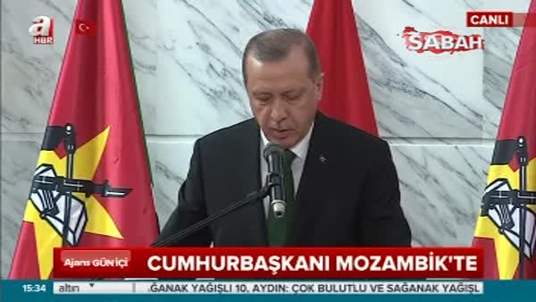 Cumhurbaşkanı Erdoğan Mozambik'te konuştu