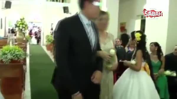 Düğünde dehşet kamerada