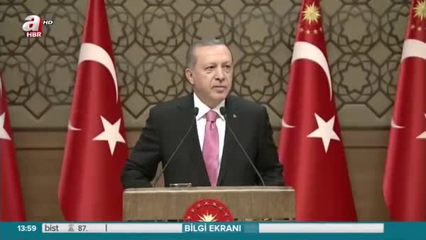 Cumhurbaşkanı Erdoğan Muhtarlar buluşmasında konuştu