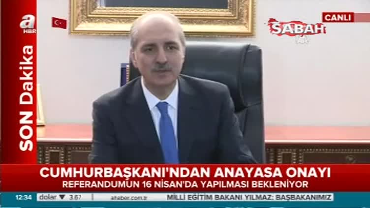 Son dakika haberi: Başbakan Yardımcısı Numan Kurtulmuş Referandum tarihini açıkladı!