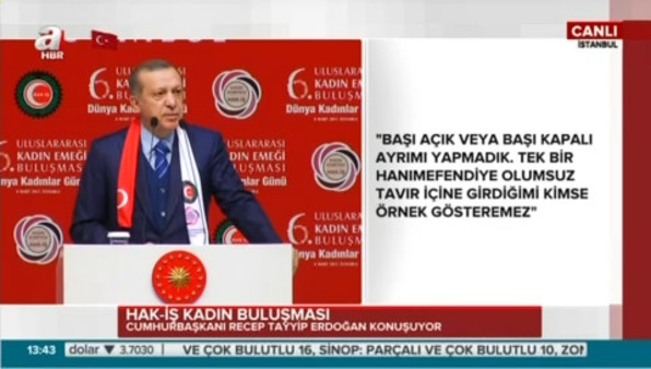 Cumhurbaşkanı Erdoğan 6. Uluslararası Kadın Emeği Buluşması'nda konuştu