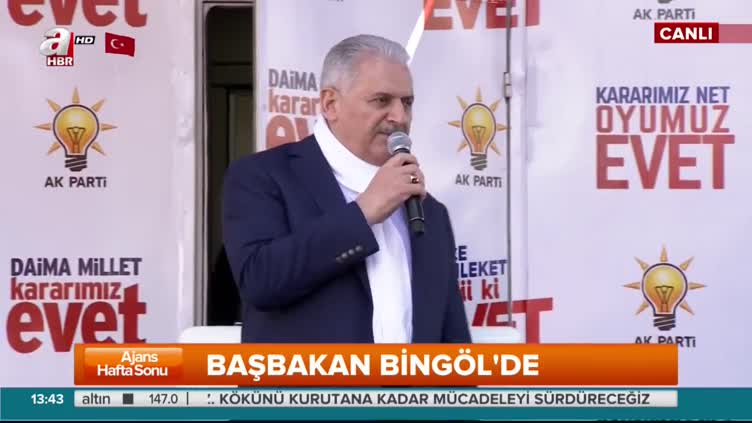 Başbakan Binali Yıldırım Bingöl'de konuştu