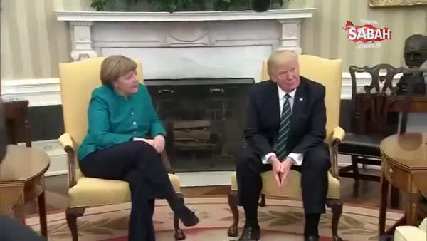 Merkel, Trump görüşmesine damga vuran anlar