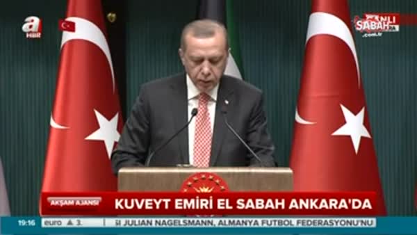 Cumhurbaşkanı Erdoğan, Kuveyt Emiri'ne devlet nişanı tevcih etti