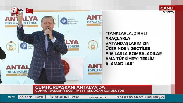 Cumhurbaşkanı Erdoğan, Antalya'da düzenlenen toplu açılış töreninde konuştu