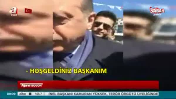 Cumhurbaşkanı Erdoğan 'hayır' çadırını ziyaret etti