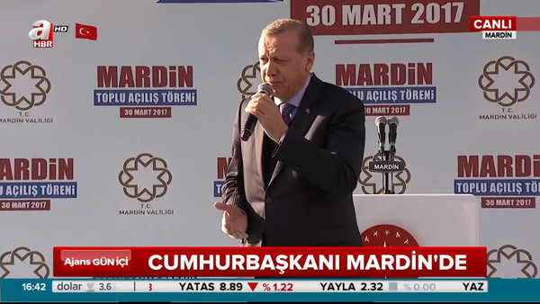 Cumhurbaşkanı Erdoğan Mardin'de toplu açılış töreninde konuştu