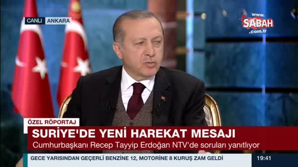 Cumhurbaşkanı Erdoğan'dan 'Fırat Kalkanı' açıklaması!