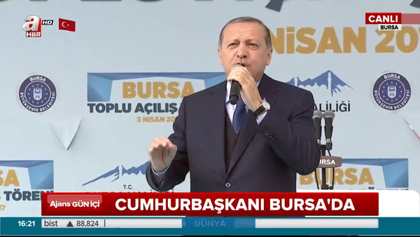 Cumhurbaşkanı Erdoğan Bursa'da toplu açılış töreninde konuştu