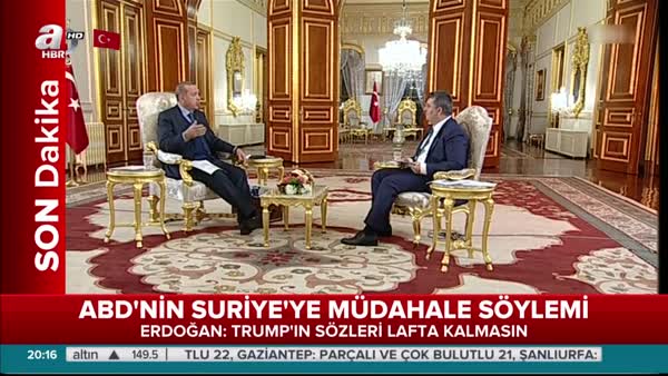 Cumhurbaşkanı Erdoğan: Trump'ın açıklaması lafta kalmasın