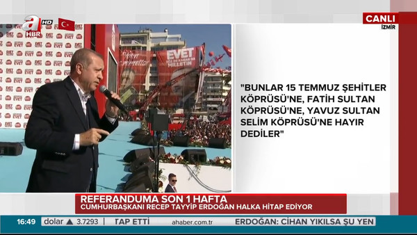 Cumhurbaşkanı Erdoğan'dan İzmir'de çarpıcı açıklamalar