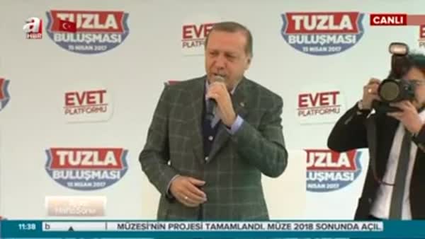 Erdoğan Tuzla'da halka seslendi