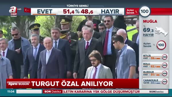 Cumhurbaşkanı Erdoğan, Turgut Özal'ın kabrini ziyaret etti