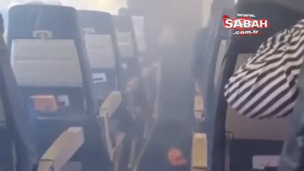Uçakta duman paniği