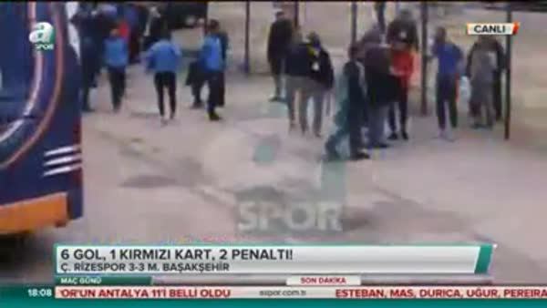Başakşehirli futbolcular Aspor muhabirine saldırdı