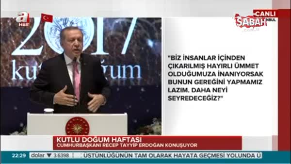 Cumhurbaşkanı Erdoğan: İslam dünyası izzetini nerede kaybettiyse orada bulmak zorunda