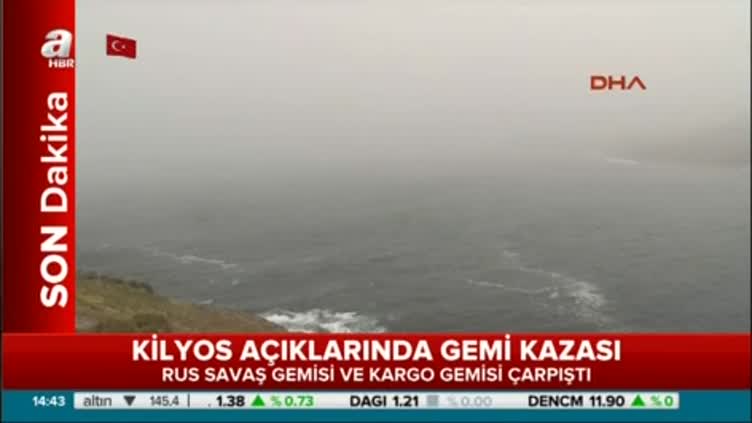 Kilyos açıklarında gemi kazası