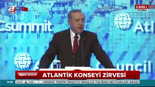 Cumhurbaşkanı Erdoğan İstanbul Atlantik Konseyi İstanbul Zirvesi'nde konuştu