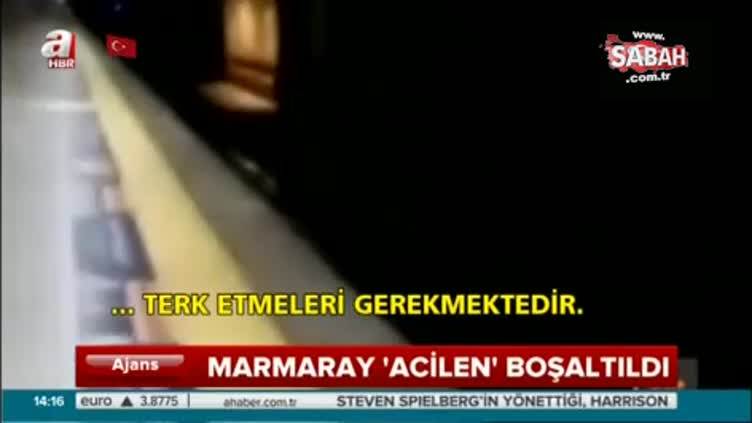 Marmaray'da korkutan anons