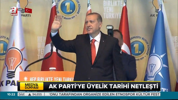 Cumhurbaşkanı Erdoğan, AK Parti'ye üye oluyor