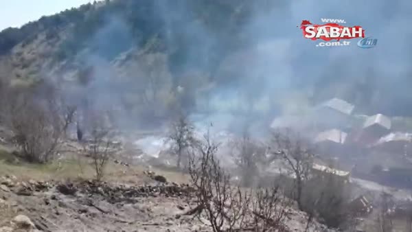 Köy yangınında 45 ev alevlere teslim oldu
