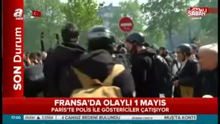 Fransa'da olaylı 1 Mayıs