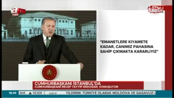 Cumhurbaşkanı Erdoğan: Bölünmemize zemin hazırlamaya çalışanlara izin vermeyeceğiz