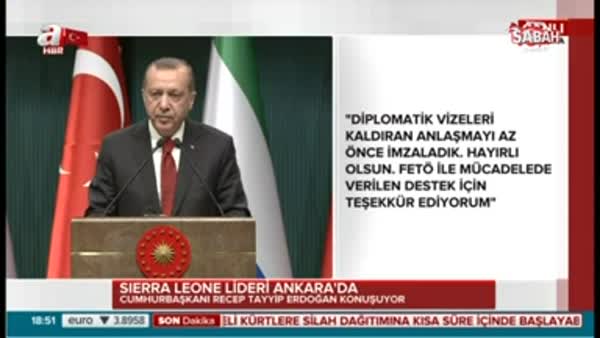 Cumhurbaşkanı Erdoğan'dan ABD'ye YPG tepkisi