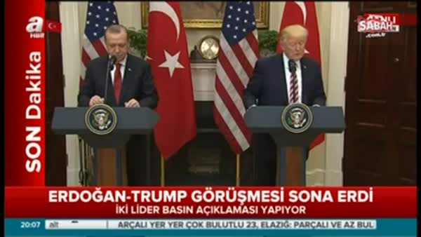 Trump: Terörle mücadelede Türkiye'yi destekliyoruz
