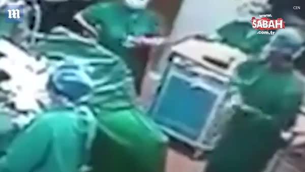 Çin'de doktor ve hemşire ameliyat sırasında birbirine girdi