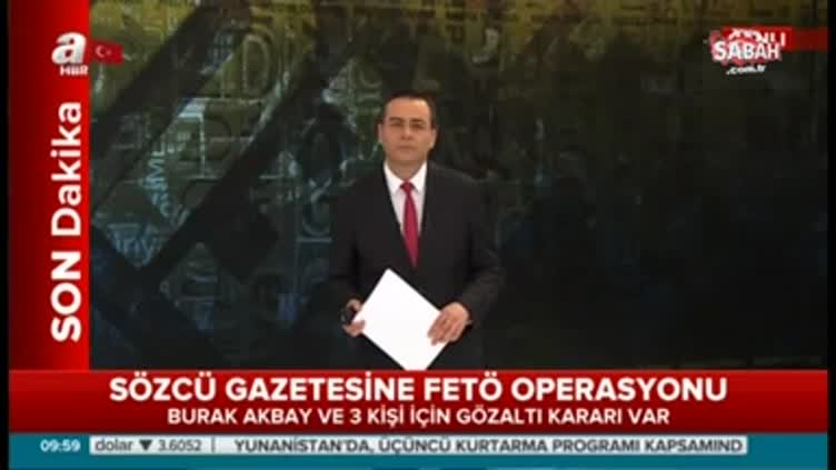 Sözcü Gazetesi'ne FETÖ operasyonu