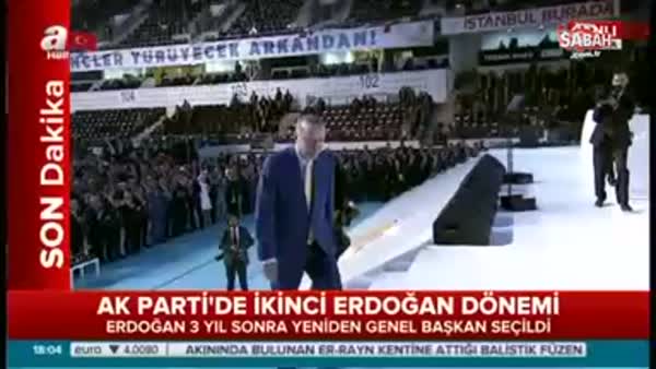Cumhurbaşkanı Erdoğan resmen yeniden AK Parti Genel Başkanı