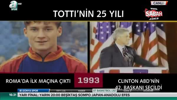 Totti'nin 25 yılı